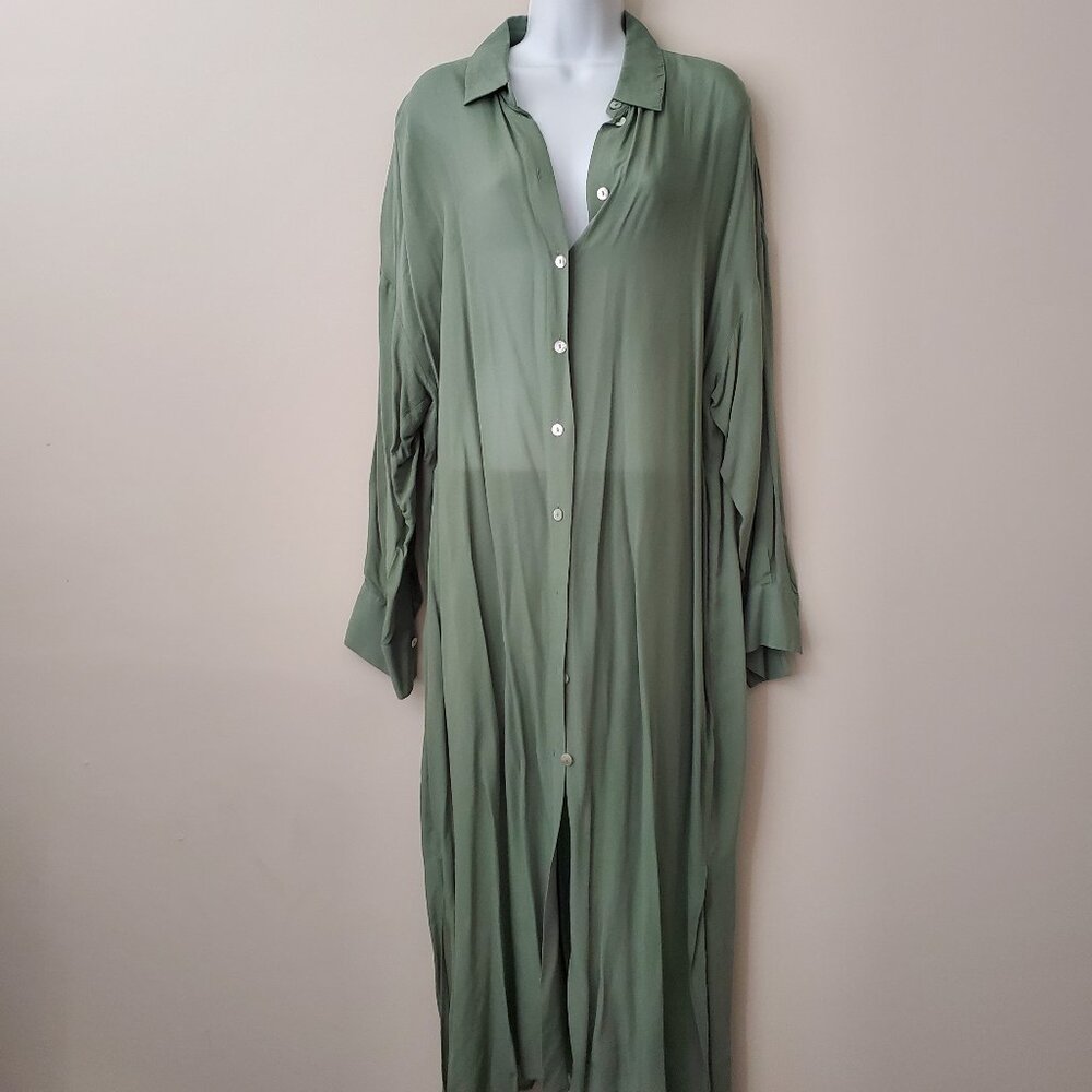 Zara Shirt Dress Sz L New no tags